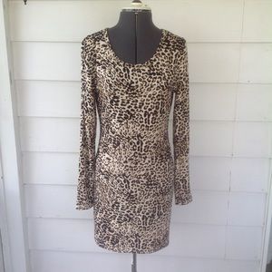 Say What knit leopard print knit mini dress Medium
